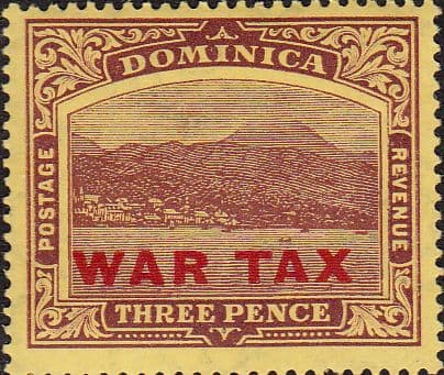 Dominica 1919 War Tax SG 58 Fine Mint