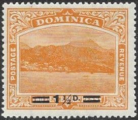 Dominica 1920 Roseau From The Sea Surcharged SG 60 Fine Mint