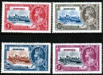 Dominica 1935 King George V Silver Jubilee Set Fine Mint