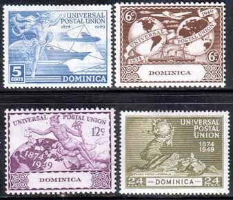 Dominica 1949 Universal Postal Union Set Fine Mint