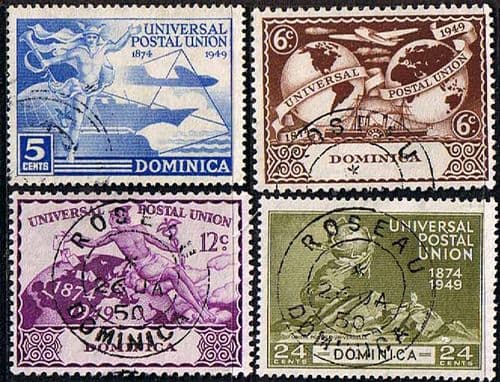 Dominica 1949 Universal Postal Union Set Fine Used