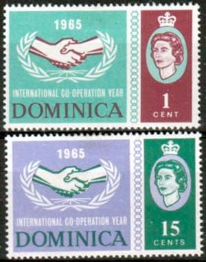 Dominica 1965 International Co-operation Year Set Fine Mint