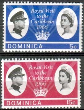Dominica 1966 Caribbean Royal Visit Set Fine Mint