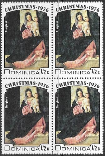 Dominica 1976 Christmas Block of 4 SG 542 Fine Mint