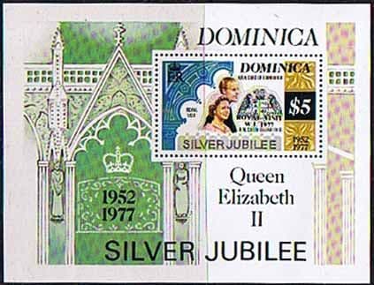 Dominica 1977 Royal Visit Miniature Sheet Fine Mint