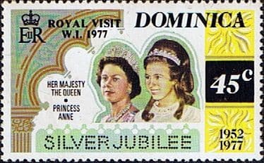 Dominica 1977 Royal Visit SG 564 Perf 12 x 11.5 Fine Mint