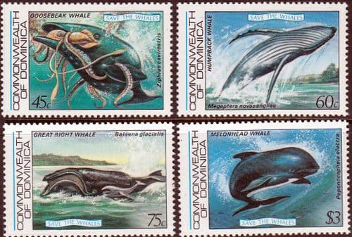 Dominica 1983 Save the Whales Set Fine Mint