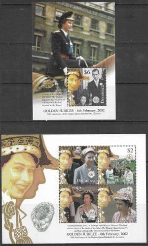 Dominica 2002 Golden Jubilee Miniature Sheet Fine Mint