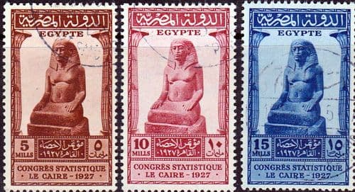 Egypt 1927 Statistical Congress Set Fine Used