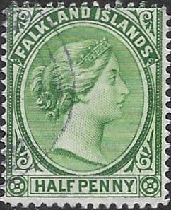 Falkland Islands 1891 Queen Victoria SG 16b Fine Used