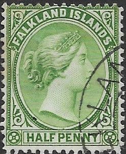 Falkland Islands 1891 Queen Victoria SG 17c Fine Used