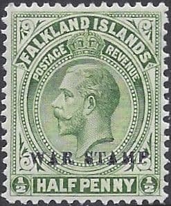 Falkland Islands 1918 War Stamp Overprint SG 70 Fine Mint