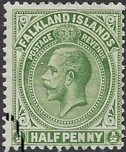 Falkland Islands 1921 King George V SG 73a Fine Used