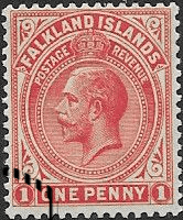 Falkland Islands 1921 King George V SG 74b Fine Used