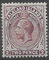 Falkland Islands 1921 King George V SG 75 Fine Mint