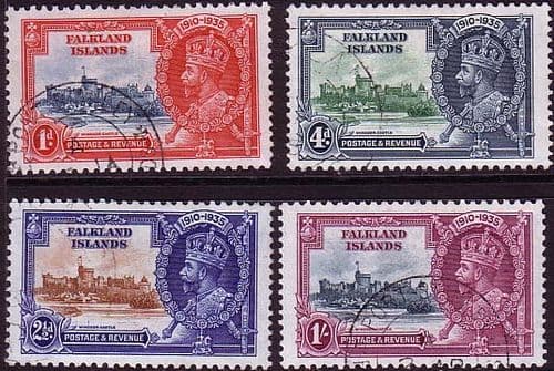 Falkland Islands 1935 King George V Silver Jubilee Set Fine Used