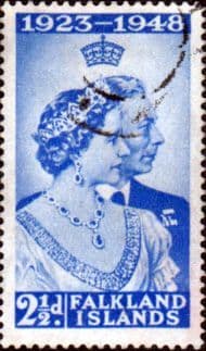 Falkland Islands 1948 King George VI Royal Silver Wedding SG 166 Fine Used