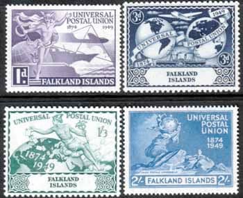 Falkland Islands 1949 Universal Postal Union Set Fine Mint