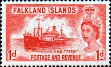 Falkland Islands 1955 SG 188 HMS Fitzroy Fine Mint