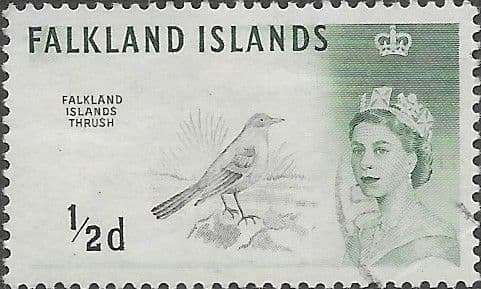 Falkland Islands 1960 Bird Thrush SG 227 Fine Used