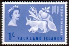Falkland Islands 1963 Freedom From Hunger Fine Mint