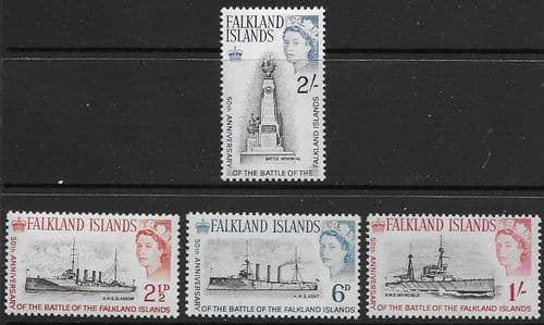 Falkland Islands 1964 Battle of the Falkland Islands Set Fine Mint