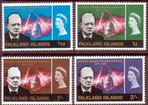 Falkland Islands 1966 Churchill Set Fine Mint