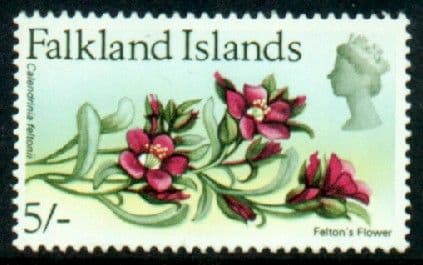 Falkland Islands 1968 Flowers SG 244 Felton's Flower Key Value Fine Mint
