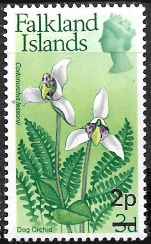 Falkland Islands 1971 Decimal Surcharged Flower SG 279 Dog Orchid Fine Mint