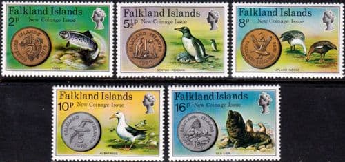 Falkland Islands 1975 New Coinage Set Fine Mint