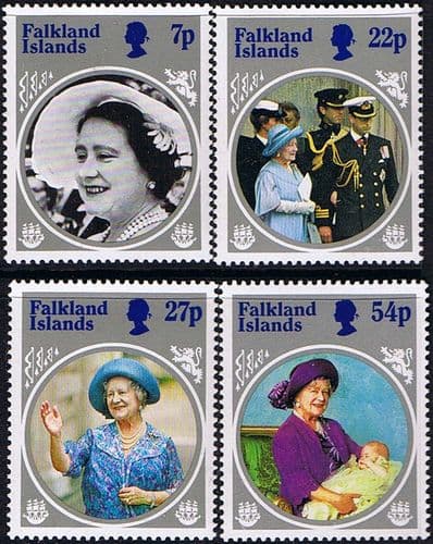 Falkland Islands 1985 Queen Mother Life and Times Set Fine Mint