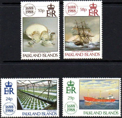Falkland Islands 1988 Lloyd's of London Set Fine Mint