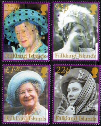 Falkland Islands 2002 Queen Elizabeth the Queen Mother Commemoration Set Fine Mint