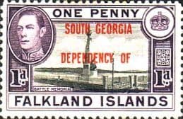 Falkland Islands Dependencies 1944 South Georgia SG B2 Fine Mint