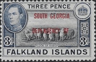 Falkland Islands Dependencies 1944 South Georgia SG B4 Fine Mint