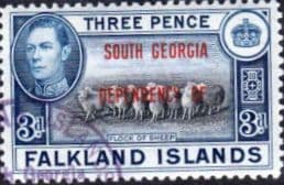 Falkland Islands Dependencies 1944 South Georgia SG B4 Fine Used