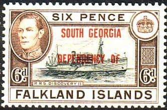 Falkland Islands Dependencies 1944 South Georgia SG B6 Fine Mint