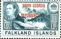 Falkland Islands Dependencies 1944 South Georgia SG B8 Fine Mint