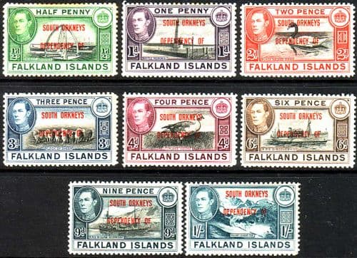 Falkland Islands Dependencies 1944 South Orkneys Set Fine Mint