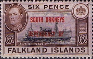 Falkland Islands Dependencies 1944 South Orkneys SG C6 Fine Mint