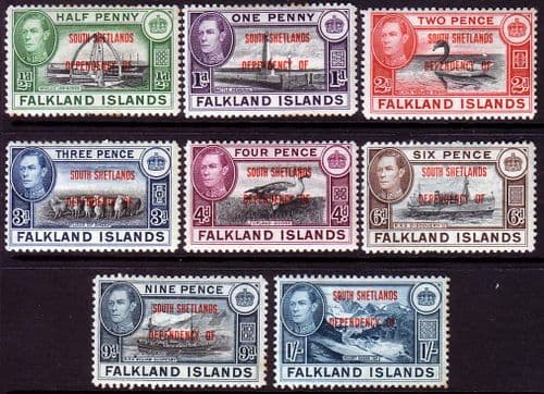 Falkland Islands Dependencies 1944 South Shetlands Set Fine Mint
