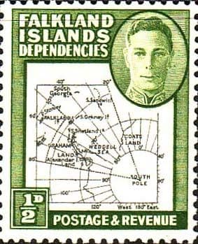 Falkland Islands Dependencies 1946 Map SG G1 Fine Mint
