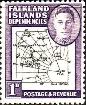 Falkland Islands Dependencies 1946 Map SG G2 Fine Mint