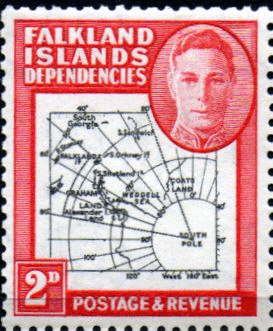 Falkland Islands Dependencies 1946 Map SG G3 Fine Mint