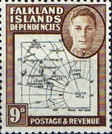 Falkland Islands Dependencies 1946 Map SG G7 Fine Mint