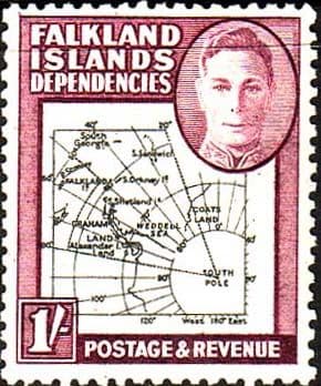 Falkland Islands Dependencies 1946 Map SG G8 Fine Mint