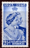 Falkland Islands Dependencies 1948 King George VI Royal Silver Wedding SG G19 Fine Mint