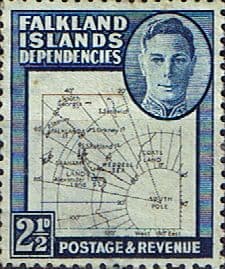 Falkland Islands Dependencies 1948 Thin Map SG G11b Fine Mint