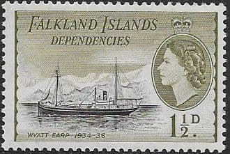 Falkland Islands Dependencies 1954 Ships SG G28a Fine Mint