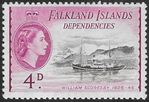 Falkland Islands Dependencies 1954 Ships  SG G32 Fine Mint